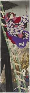 Pine, Bamboo, and Plum: the Framed Painting at Yushima by Tsukioka Yoshitoshi